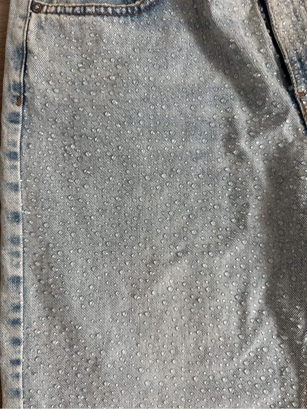 ZARA Women's Straight Jeans - Light Blue Acid Wash - Picture 2 of 5